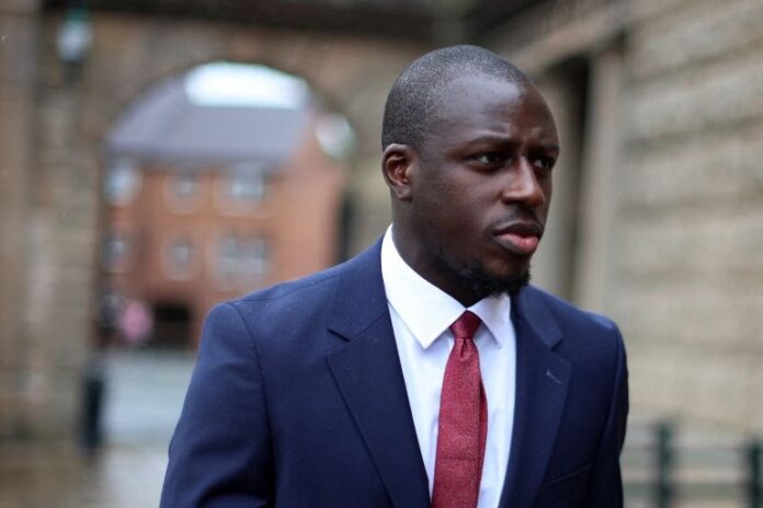 Benjamin Mendy arrives at Chester Crown Court on Friday [Phil Noble/Reuters]