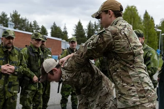 US Army Green Berets demonstrate detainment procedures during training in Kalix, Sweden on May 29.US Army/Staff Sgt. Anthony Bryant