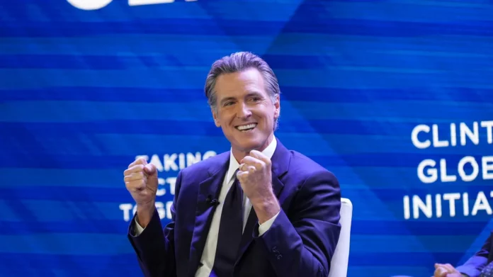 California Gov Gavin Newsom speaks during the Clinton Global Initiative meeting in New York in September. Photo: John Nacion/WireImage