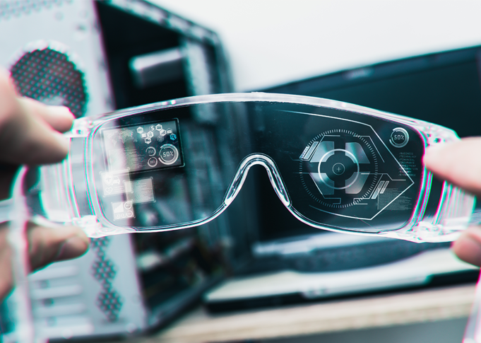 Someone wearing augmented reality (AR)