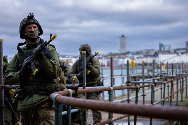 Ukrainian marines train in the UK in March 2023.UK Ministry of Defence/LPhot Mark Johnson