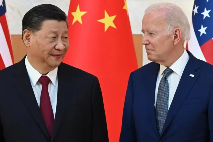 U.S. President Joe Biden (R) and China's President Xi Jinping (L) meet on the sidelines of the G20 ... [+]AFP VIA GETTY IMAGES