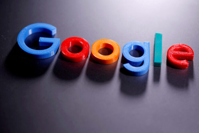 FILE PHOTO: A 3D-printed Google logo is seen in this illustration taken April 12, 2020. REUTERS/Dado Ruvic/Illustration/File Photo