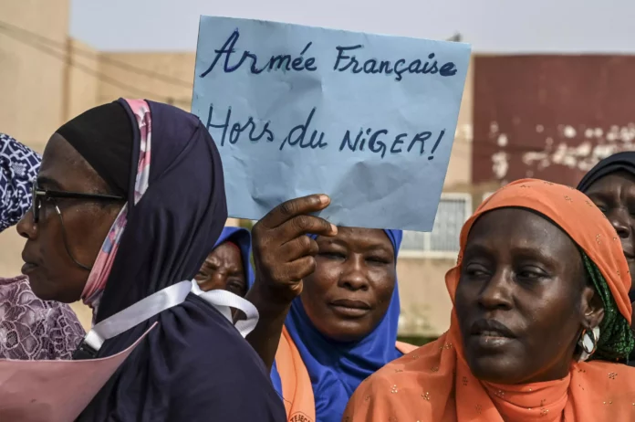 Supporters of Niger's coup leaders protest against France's military presence in the country Supporters of Niger's coup leaders protest against France's military presence in the country © - / AFP