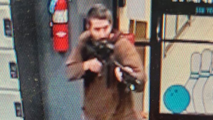 Androscoggin County Sheriff's office The Androscoggin County Sheriff's office released an image believed to be the suspect in Lewiston, Maine.