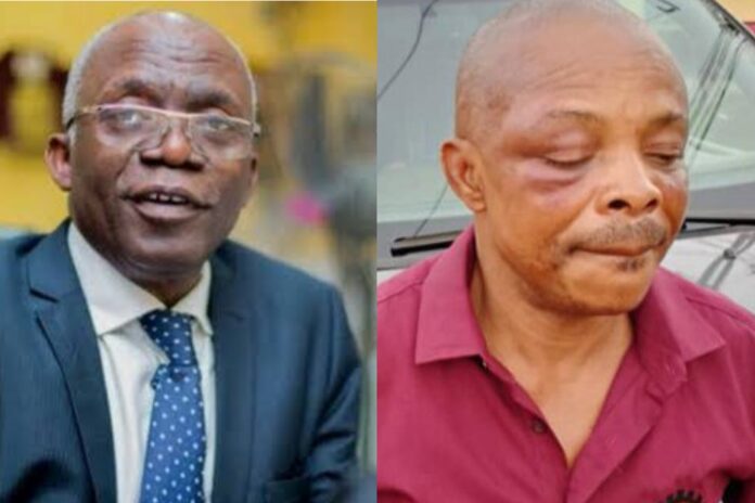 Femi Falana and 'Brutalised' NLC President, Joe Ajaero