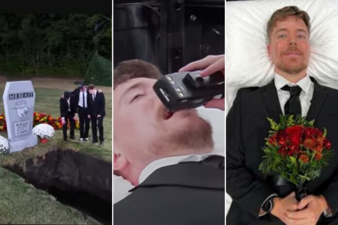 American YouTuber and philanthropist MrBeast buried alive for seven days. Photo: MrBeast.