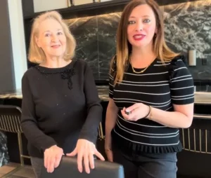 Noora (right) interviewed her 91-year-old friend Mary (left) on her tips for looking decades youngerCredit: TikTok/nooradesilva3
