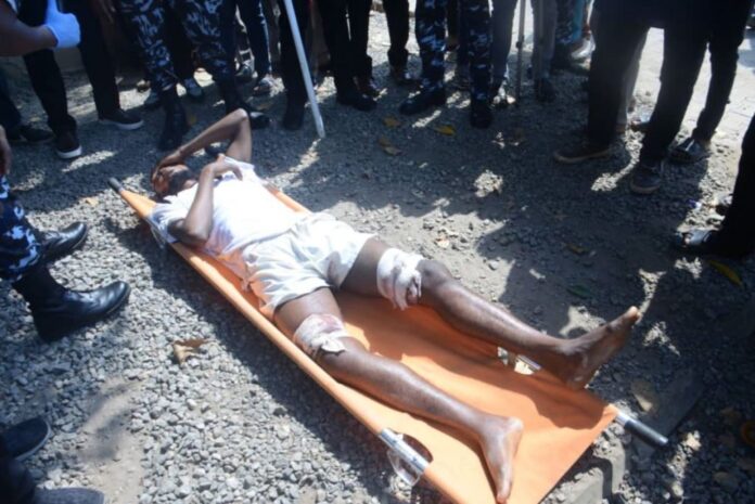 Abuja kidnapper, Philip-Okoye, on parade at the Force Intelligence Response Team base, Guzape, Federal Capital Territory
