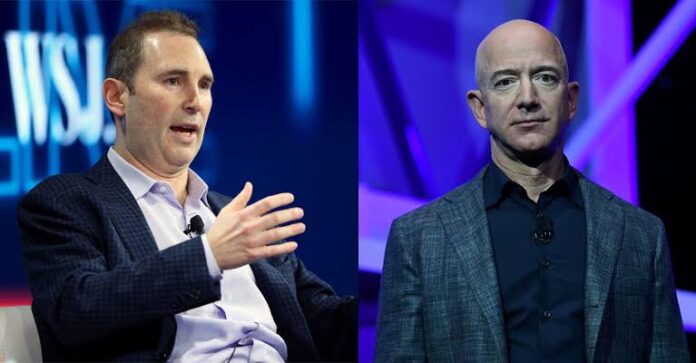 Andy Jassy and Jeff Bezos