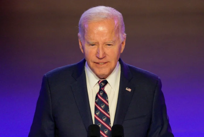 President Joe Biden delivers a speech to mark the third anniversary of the January 6, 2021 attack on the U.S. Capitol at a campaign event at Montgomery County Community College, in Blue Bell, Pennsylvania, Jan. 5, 2024. Eduardo Munoz/Reuters