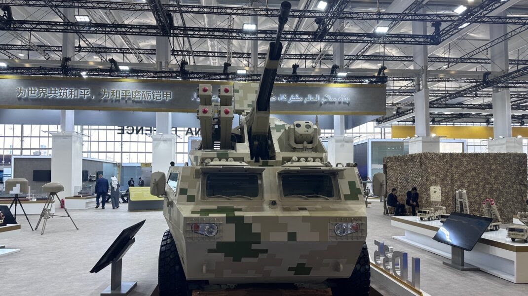 China exhibited a camouflage sporting LD-35 35mm anti-aircraft gun and integrated air defense weapon system at World Defense Show 2024 in Riyadh. (Breaking Defense)