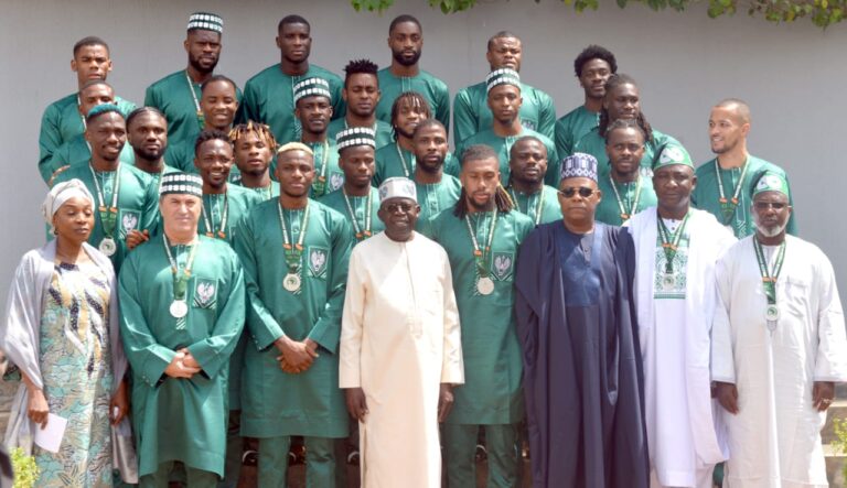 President Tinubu Confers National Honours On Super Eagles, Gifts them Plots of Land in FCT