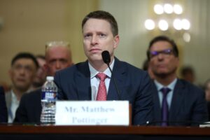 Matthew Pottinger, chairman of FDD China Program, Foundation for Defense of Democracies, testifies before a hearing of the House Select Committee on Strategic Competition.Getty Images