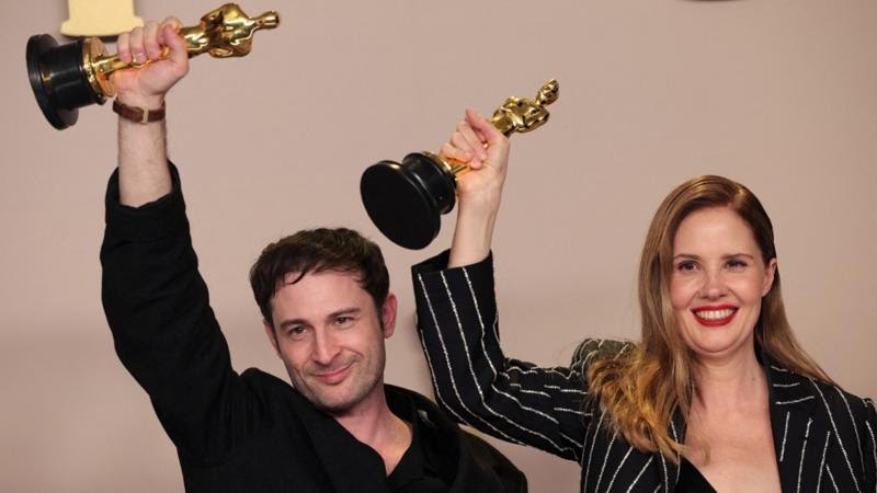 Arthur Harari and Justine Triet won best original screenplay for Anatomy of a Fall