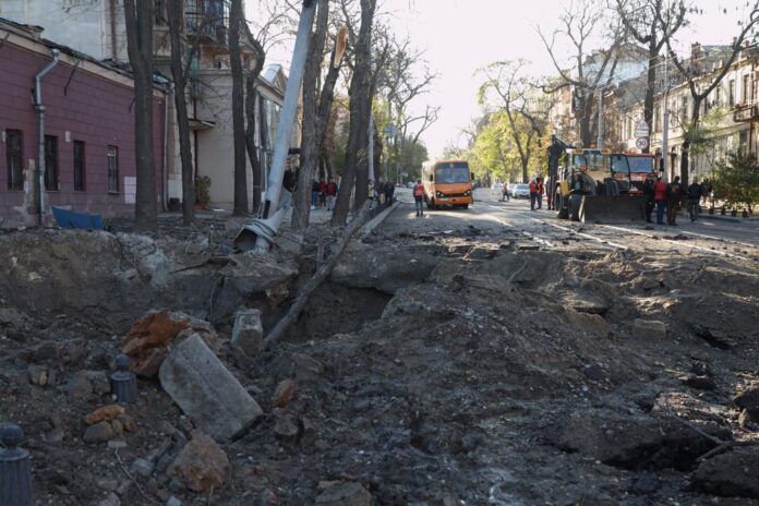 The blast wave damaged several high-rise residential buildings and a museum in the historic part of Odesa | Oleksandr Gimanov/AFP via Getty Images
