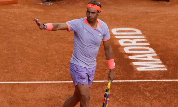 Rafael Nadal is making an ‘emotional’ final appearance at the Madrid Open. Photograph: Óscar del Pozo/AFP/Getty Images