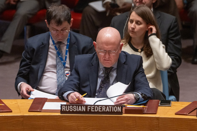 In  vetoing the resolution, Russian Ambassador to the UN Vassily Nebenzia said it "didn’t go far enough in banning all types of weapons in space." (Getty Images via AFP