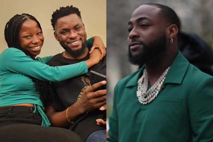 Emmanuel Samuel, Mark Angel & Davido (Grid by ANN