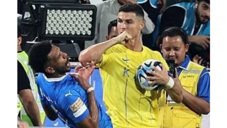 Ronaldo Raises Fist Towards Referee After Being Sent off For Elbowing, Stamping on Opponent During Saudi Cup Semi-final