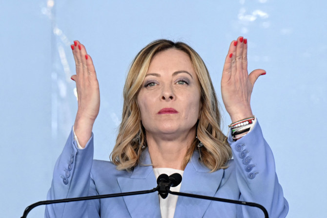 With her Atlanticism and pragmatic relations with Brussels, Italy's Prime Minister Giorgia Meloni is for many the "moderate" face of Europe's radical right — and is leading the charge for the upcoming European elections. (AFP)