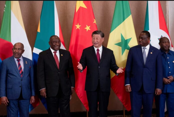 President of China Xi Jinping and South African President Cyril Ramaphosa attend the China-Africa Leaders' Roundtable Dialogue on the last day of the BRICS Summit, in Johannesburg, South Africa, August 24, 2023. REUTERS/Alet Pretorius/Pool/File Photo