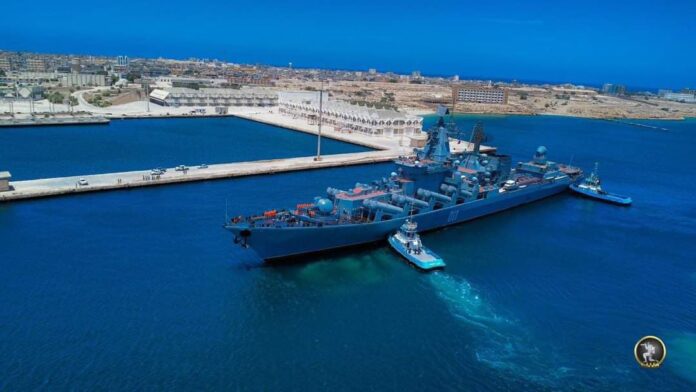 Russian warships touched down in Libyan naval base