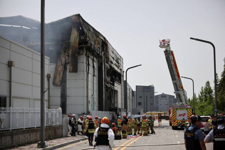 At Least 16 Dead in a Fire at a Lithium Battery Factory in South Korea