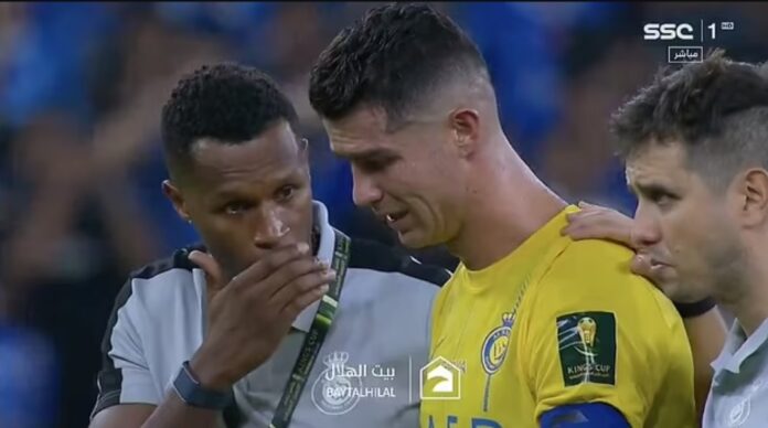 Cristiano Ronaldo was left visibly distraught after Al-Nassr lost the cup final on penalties