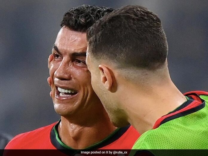 Cristiano Ronaldo crying after penalty miss© X (Twitter)
