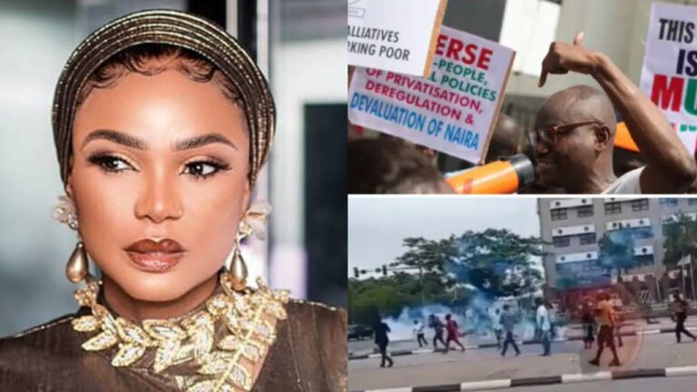 Iyabo Ojo Laments After Teargas Thrown at Protestors at Nationwide Protest