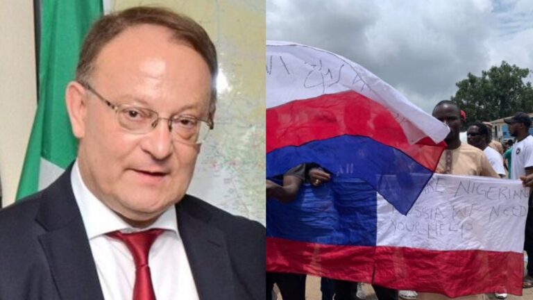 #EndBadGovernance: Russian Embassy Reacts To Protesters Waving Its Flags