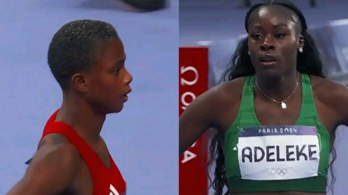 Nigerian heritage - (L) - Salwa Eid Naser, fka Ebele Agbapuonwu (Bahrain) and (R) - Ireland's Rashidat Adeleke
