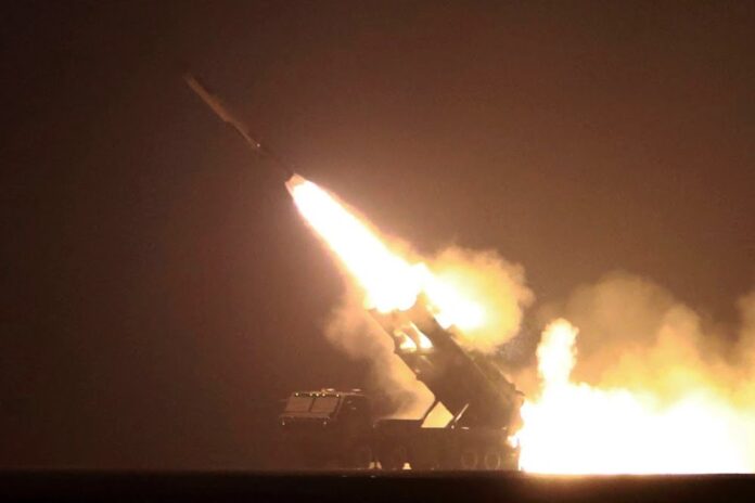 Pyongyang’s official Korean Central News Agency said the four missiles flew for nearly three hours after being launched from the northeastern coast.AFP - Getty Images