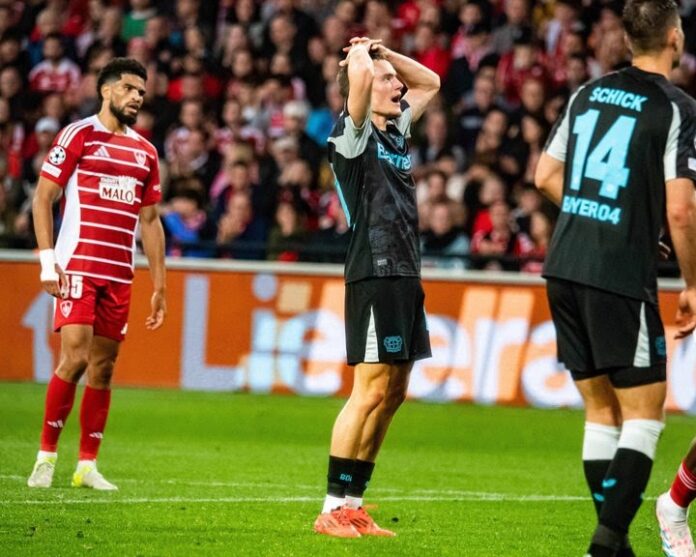Despite his best efforts, Florian Wirtz couldn't get Bayer Leverkusen the win in Brest.