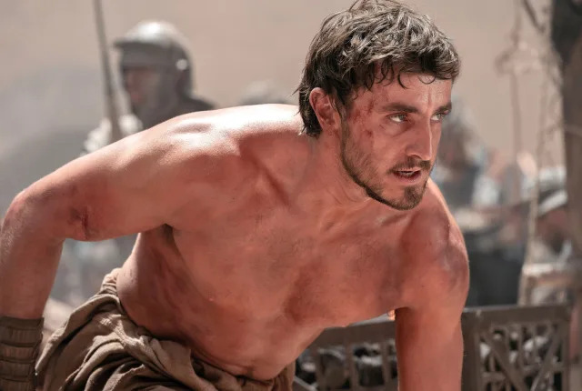 Paul Mescal in Gladiator 2. (Aidan Monaghan/Paramount Pictures/Courtesy Everett Collection)