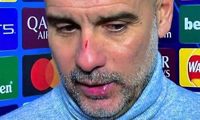 Pep Guardiola after the game TNT Sports