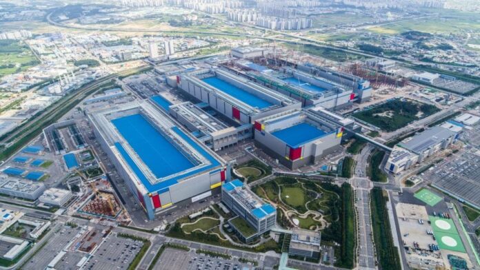 An aerial view of Samsung Electronics' chip production plant at Pyeongtaek, South Korea on September 7, 2022. Samsung Electronics/Reuters/FILE