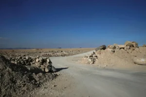 Meanwhile the entrances look improvised and dangerous for children due to large stones scattered about."Credit: Eliyahu Hershkovitz