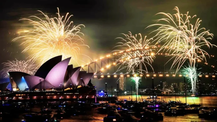 Fireworks explode over Sydney Harbour ahead of New Year's Eve celebrations in Sydney, Tuesday, Dec. 31, 2024. Image Source : AP