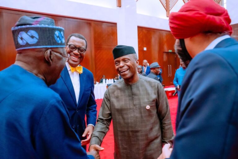 President Tinubu, Ex-Vice President Yemi Osinbajo Meet in Tanzania