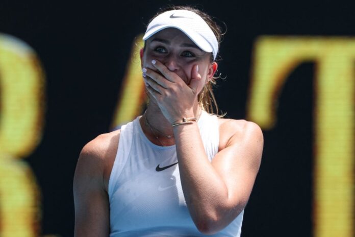 Spain’s Paula Badosa celebrates her victory against USA’s Coco Gauff during their women’s singles match on day ten of the Australian Open tennis tournament in Melbourne on January 21, 2025. (Photo by DAVID GRAY / AFP) Spain’s Paula Badosa celebrates her victory against USA’s Coco Gauff during their women’s singles match on day ten of the Australian Open tennis tournament in Melbourne on January 21, 2025. (Photo by DAVID GRAY / AFP)