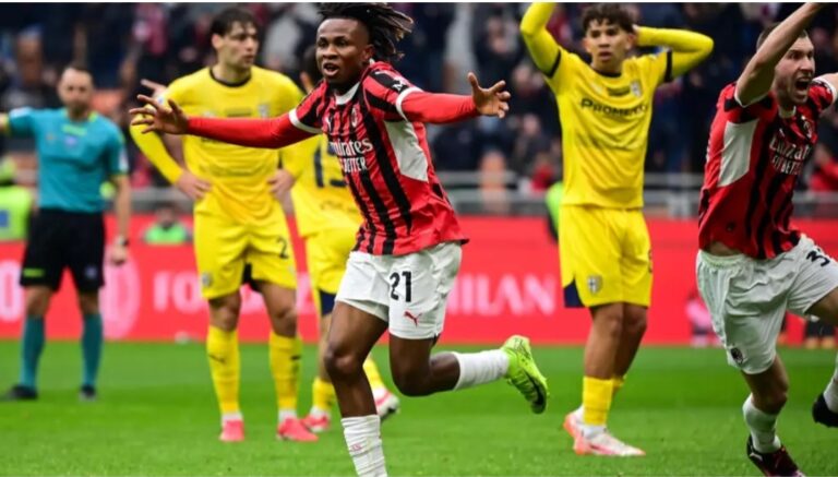 Chukwueze’s Late Goal Gives AC Milan Stunning Win Over Parma