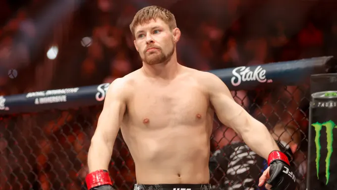 Bryce Mitchell, of the United States, looks on prior to a fight during UFC 310 on December 07, 2024.   Steve Marcus/Getty Images
