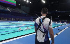 A Shin Bet agent is seen at Olympic Games in Paris, France, in the summer of 2024. (Shin Bet)