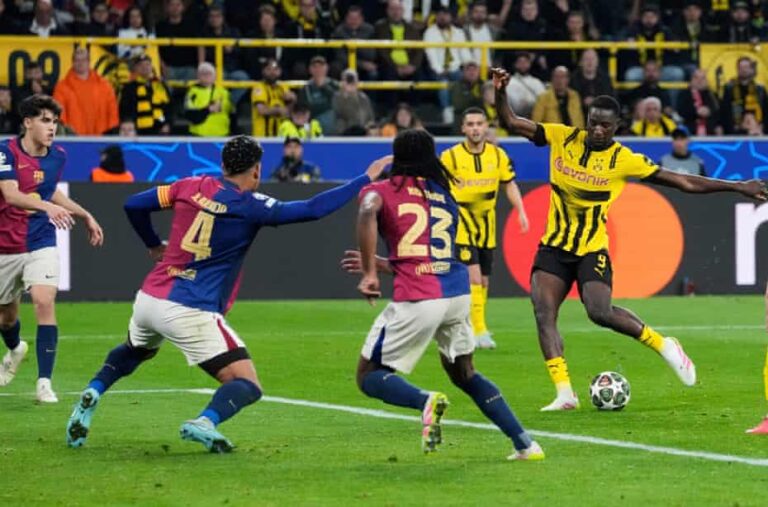 Brave Hosts Dortmund Fall Short in Comeback Bid Against Barcelona