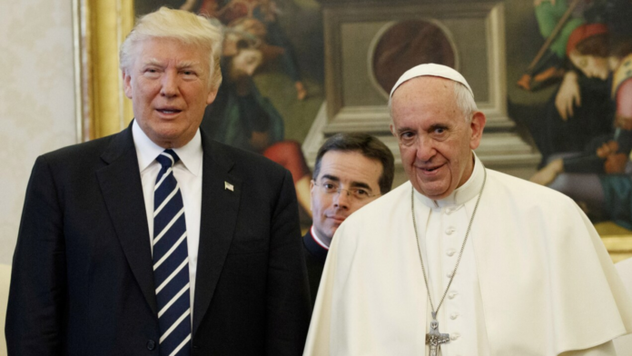 US President Donald Trump and Pope Francis met at the Vatican, May 24, 2017.(Reuters File)