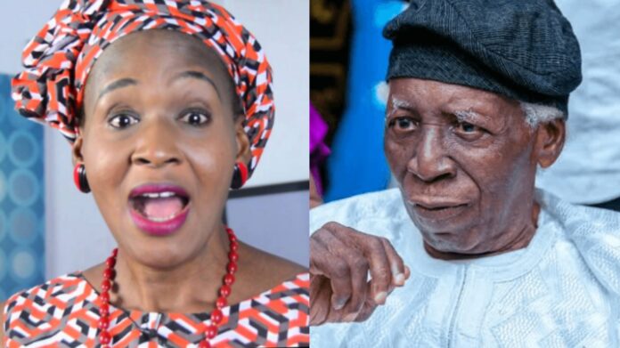Kemi Olunloyo and her Dad, Former Governor of Oyo State, Victor Omololu Olunloyo