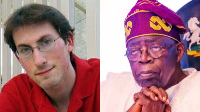 Aaron Greenspan and President Bola Tinubu