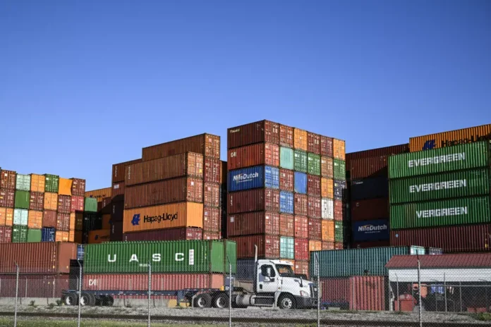 Shipping containers at the Port of Houston. Trade with China has taken a toll on the United States. (Ronaldo Schemidt / AFP via Getty Images)